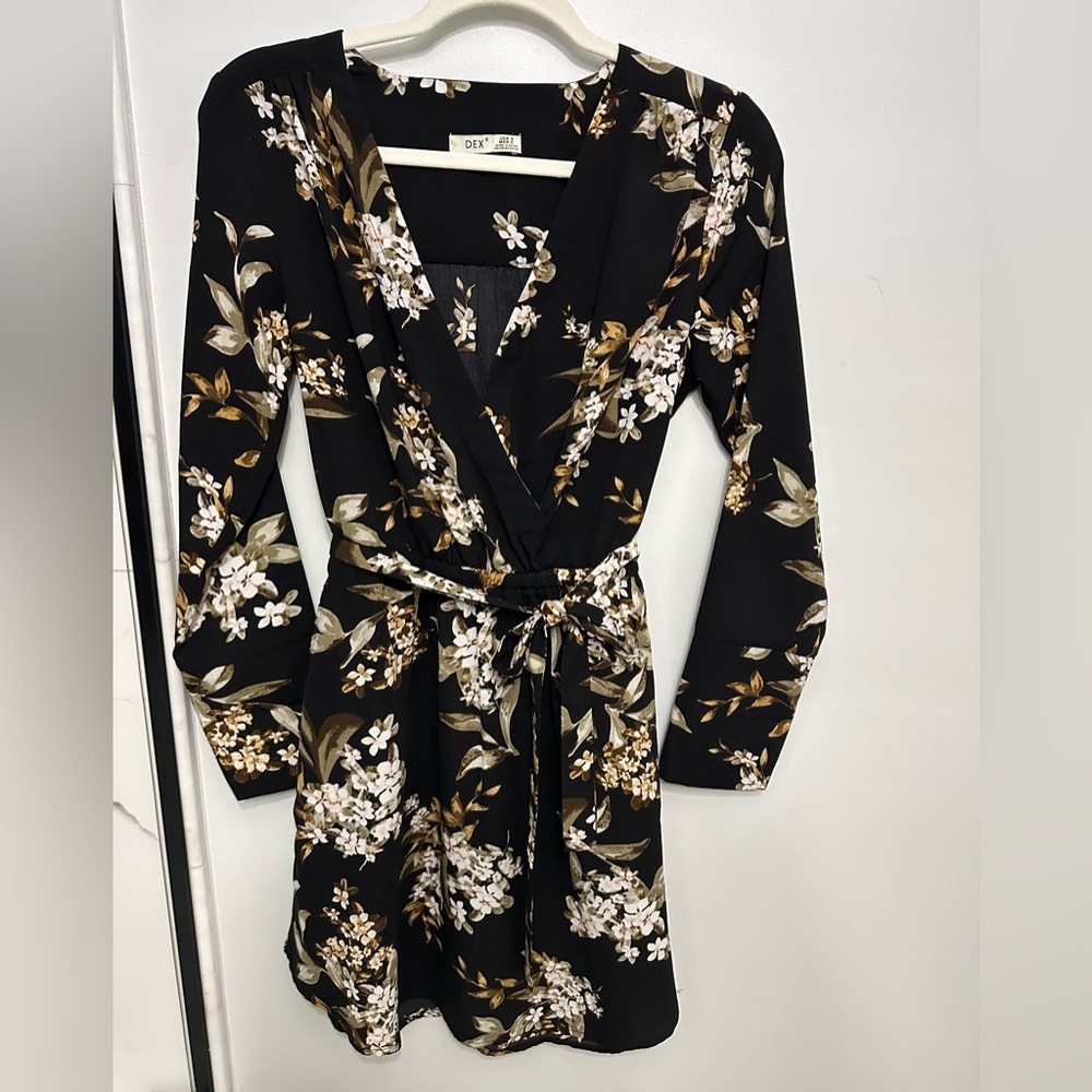 Floral Black Dress